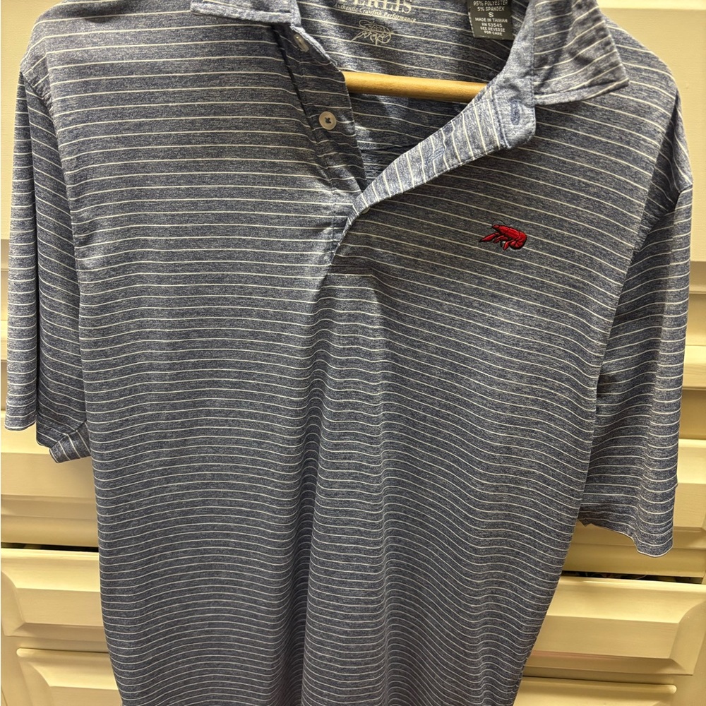 Perlis Blue Striped Men's Polo Shirt